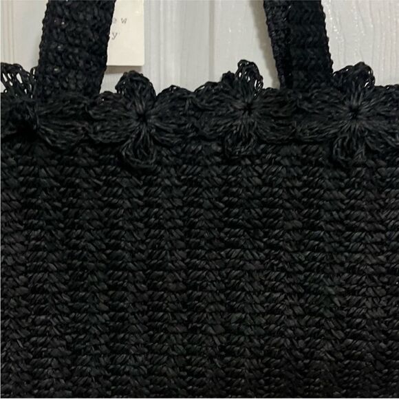 Elegant Black Woven Tote Bag A new day - Picture 4 of 4